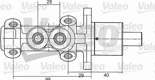 Valeo 350704 - Galvenais bremžu cilindrs autodraugiem.lv