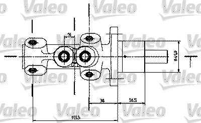 Valeo 350725 - Galvenais bremžu cilindrs autodraugiem.lv