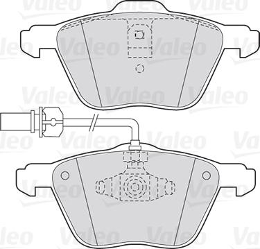 Valeo 301565 - Bremžu uzliku kompl., Disku bremzes autodraugiem.lv