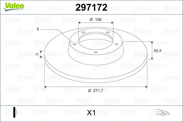 Valeo 297172 - Bremžu diski autodraugiem.lv