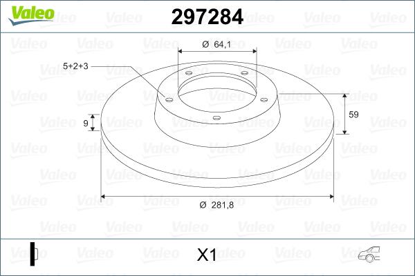 Valeo 297284 - Bremžu diski autodraugiem.lv