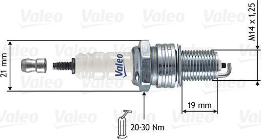 Valeo 246896 - Aizdedzes svece autodraugiem.lv