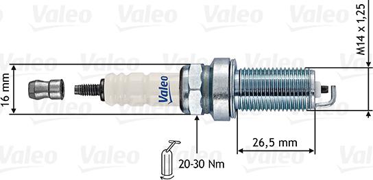 Valeo 246867 - Aizdedzes svece autodraugiem.lv