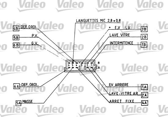 Valeo 251266 - Slēdzis uz stūres statnes autodraugiem.lv