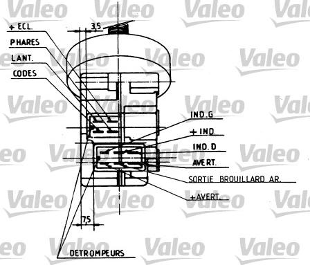Valeo 251212 - Slēdzis uz stūres statnes autodraugiem.lv