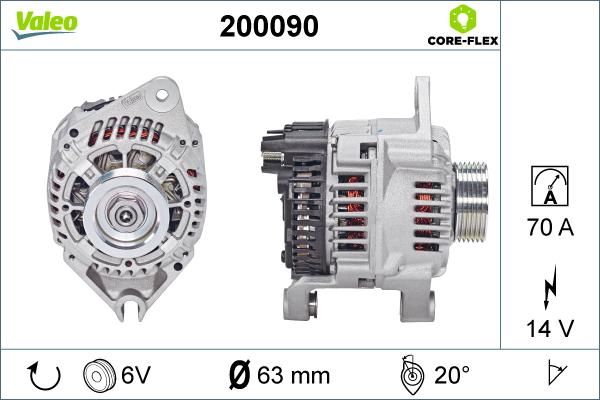 Valeo 200090 - Ģenerators autodraugiem.lv
