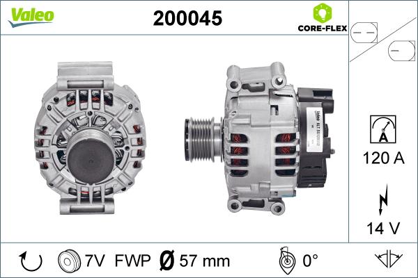 Valeo 200045 - Ģenerators autodraugiem.lv