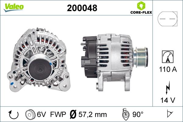 Valeo 200048 - Ģenerators autodraugiem.lv