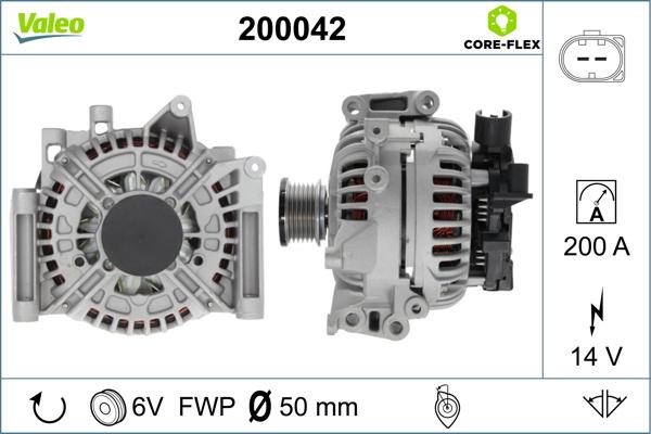 Valeo 200042 - Ģenerators autodraugiem.lv