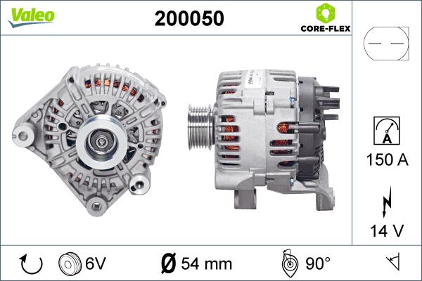 Valeo 200050 - Ģenerators autodraugiem.lv
