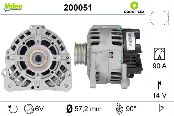 Valeo 200051 - Ģenerators autodraugiem.lv