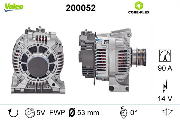 Valeo 200052 - Ģenerators autodraugiem.lv