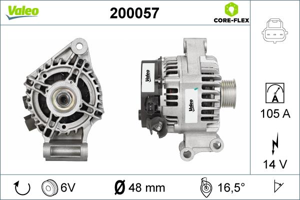 Valeo 200057 - Ģenerators autodraugiem.lv