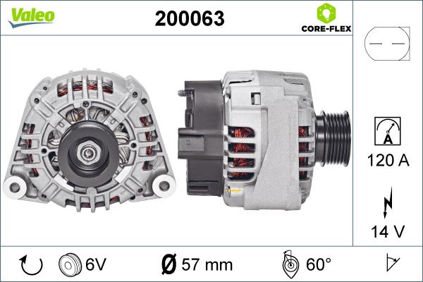 Valeo 200063 - Ģenerators autodraugiem.lv