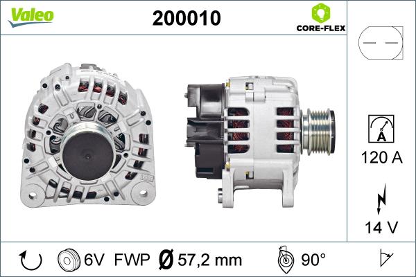 Valeo 200010 - Ģenerators autodraugiem.lv