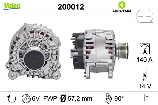 Valeo 200012 - Ģenerators autodraugiem.lv