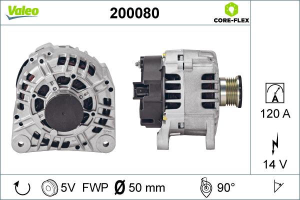 Valeo 200080 - Ģenerators autodraugiem.lv