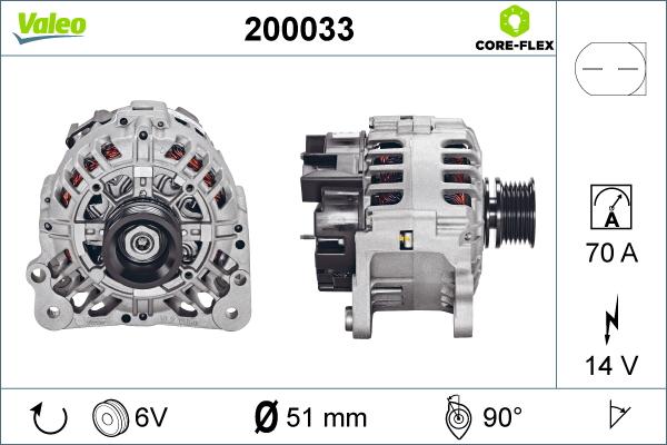 Valeo 200033 - Ģenerators autodraugiem.lv