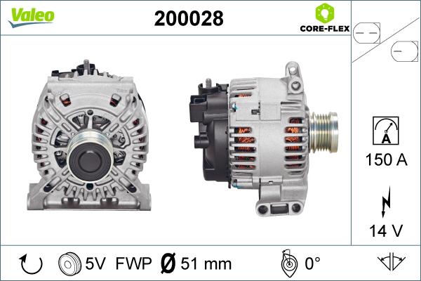 Valeo 200028 - Ģenerators autodraugiem.lv