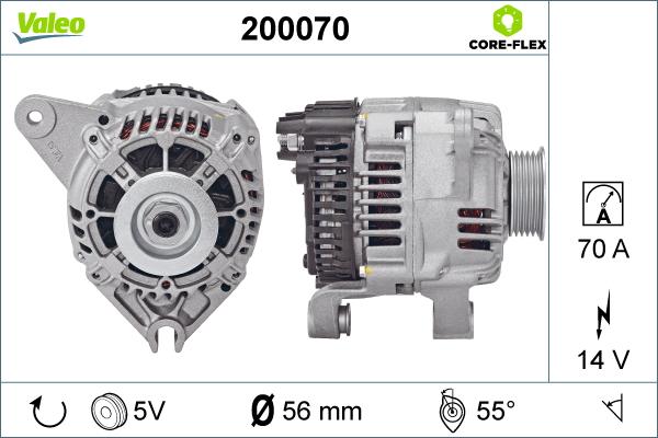 Valeo 200070 - Ģenerators autodraugiem.lv