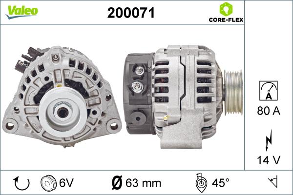 Valeo 200071 - Ģenerators autodraugiem.lv