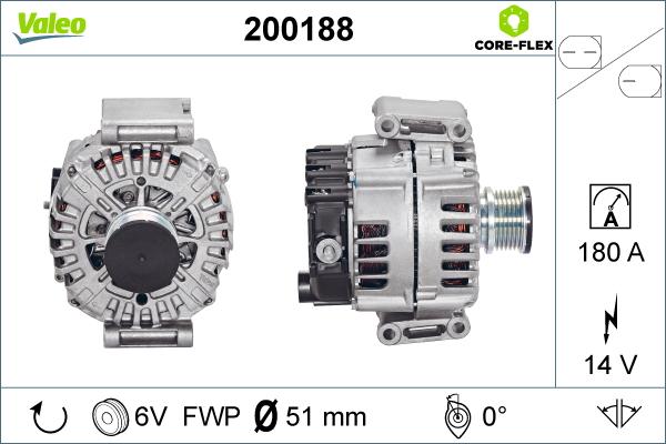 Valeo 200188 - Ģenerators autodraugiem.lv
