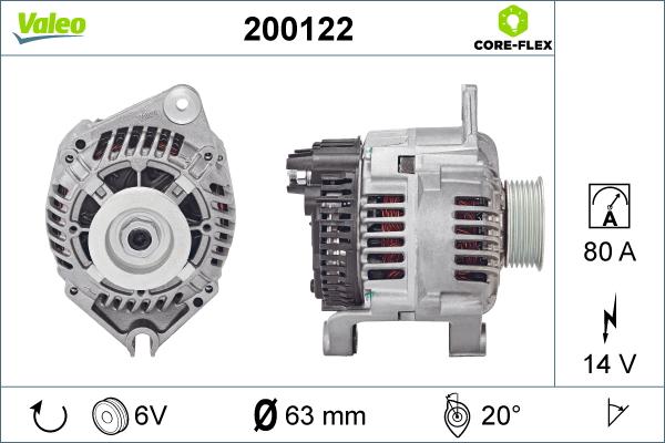 Valeo 200122 - Ģenerators autodraugiem.lv