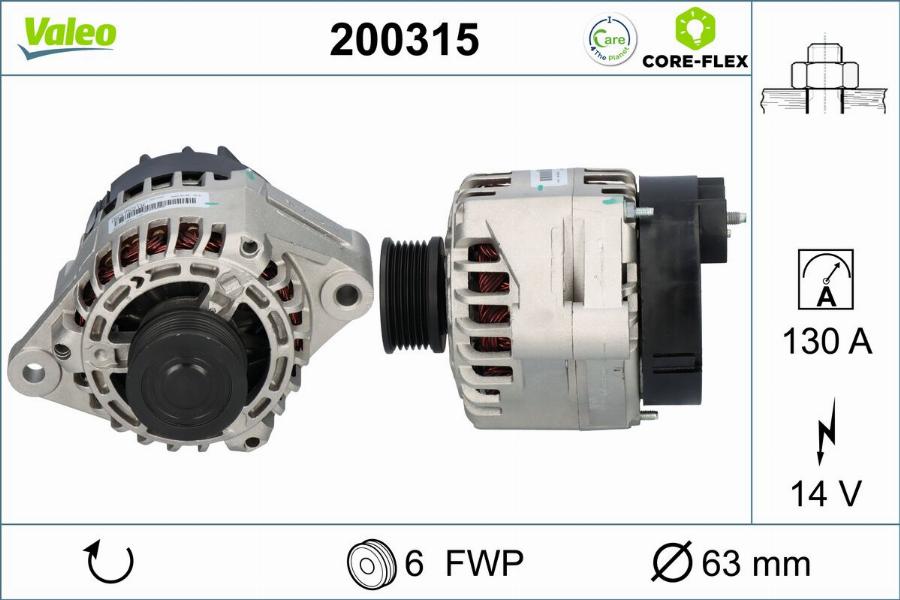 Valeo 200315 - Ģenerators autodraugiem.lv