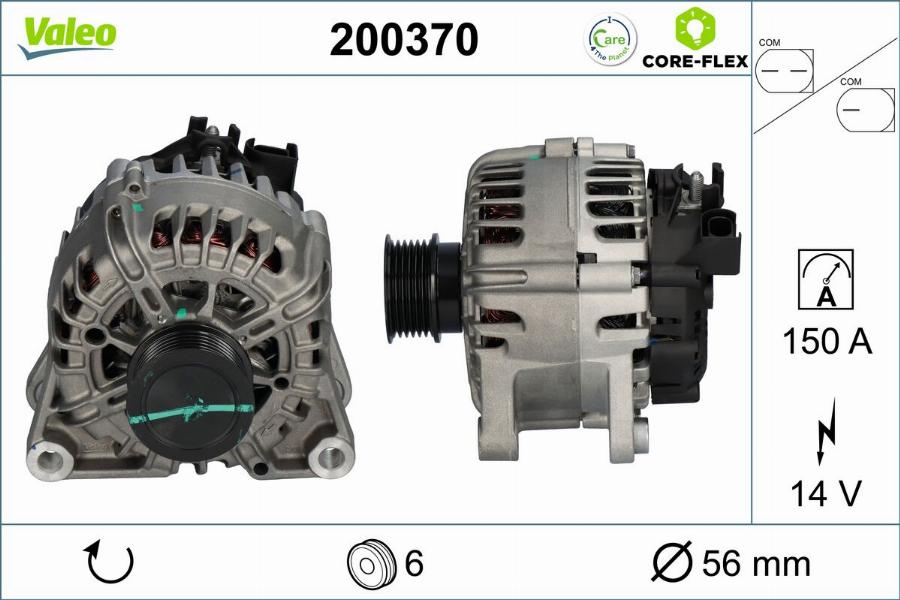 Valeo 200370 - Ģenerators autodraugiem.lv