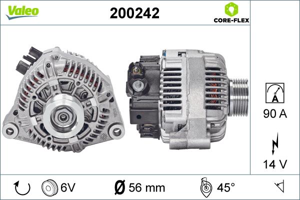 Valeo 200242 - Ģenerators autodraugiem.lv