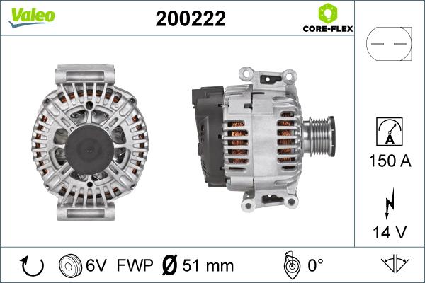 Valeo 200222 - Ģenerators autodraugiem.lv
