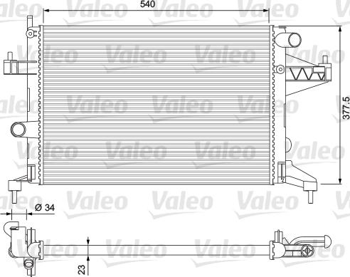 Valeo 232826 - Radiators, Motora dzesēšanas sistēma autodraugiem.lv