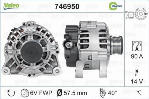 Valeo 746950 - Ģenerators autodraugiem.lv