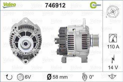 Valeo 746912 - Ģenerators autodraugiem.lv