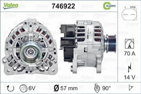 Valeo 746922 - Ģenerators autodraugiem.lv