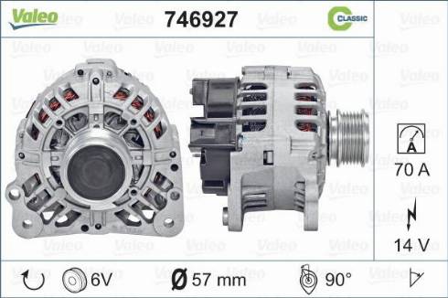 Valeo 746927 - Ģenerators autodraugiem.lv