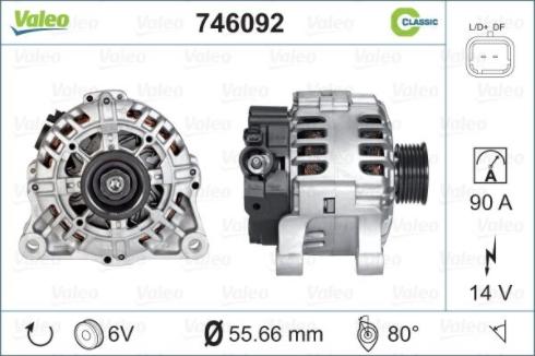 Valeo 746092 - Ģenerators autodraugiem.lv