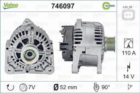 Valeo 746097 - Ģenerators autodraugiem.lv