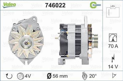 Valeo 746022 - Ģenerators autodraugiem.lv