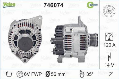 Valeo 746074 - Ģenerators autodraugiem.lv