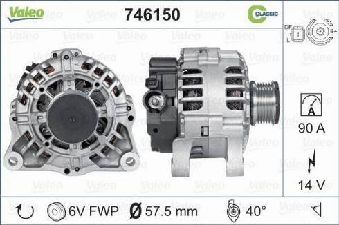 Valeo 746150 - Ģenerators autodraugiem.lv