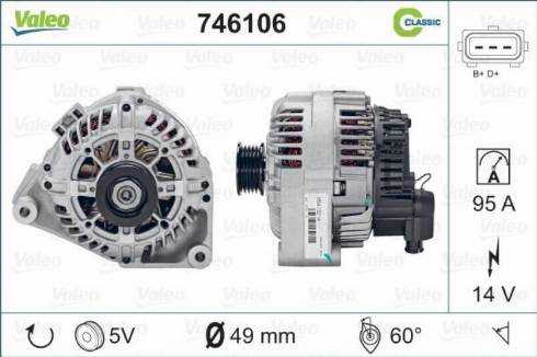 Valeo 746106 - Ģenerators autodraugiem.lv