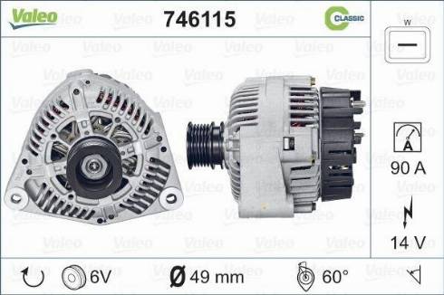 Valeo 746115 - Ģenerators autodraugiem.lv