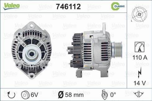 Valeo 746112 - Ģenerators autodraugiem.lv