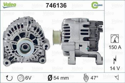 Valeo 746136 - Ģenerators autodraugiem.lv