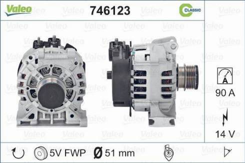 Valeo 746123 - Ģenerators autodraugiem.lv