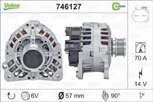 Valeo 746127 - Ģenerators autodraugiem.lv