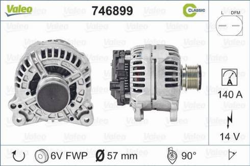 Valeo 746899 - Ģenerators autodraugiem.lv