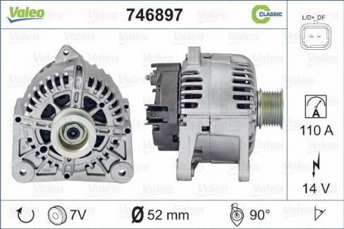 Valeo 746897 - Ģenerators autodraugiem.lv