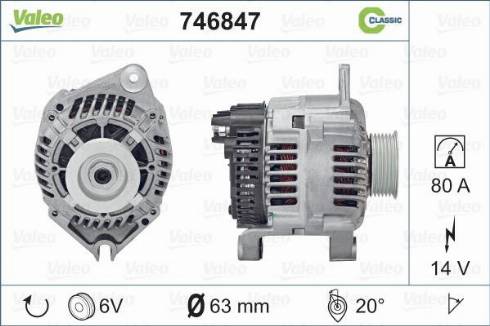 Valeo 746847 - Ģenerators autodraugiem.lv